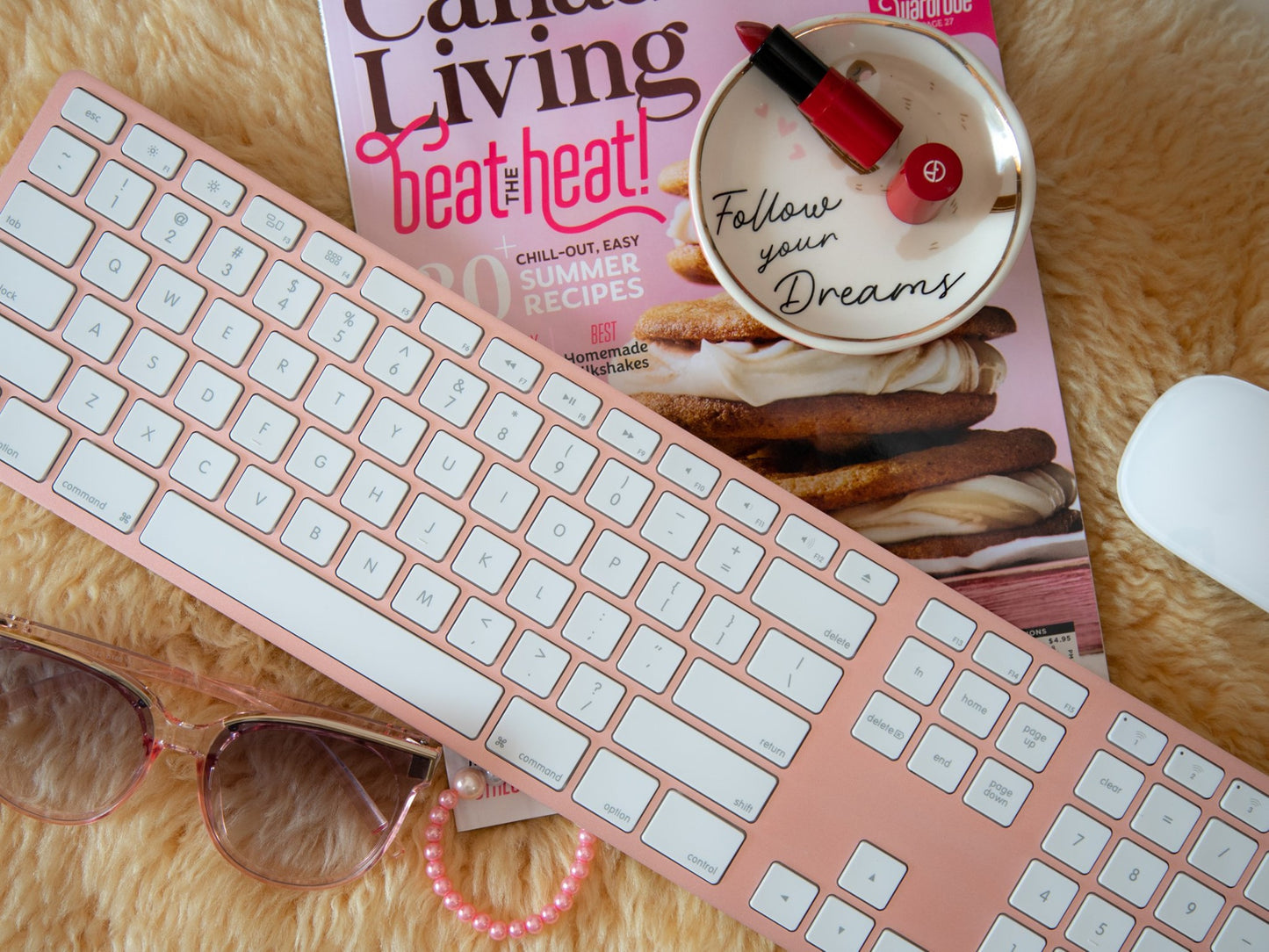 Wireless Aluminum Keyboard - Rose Gold