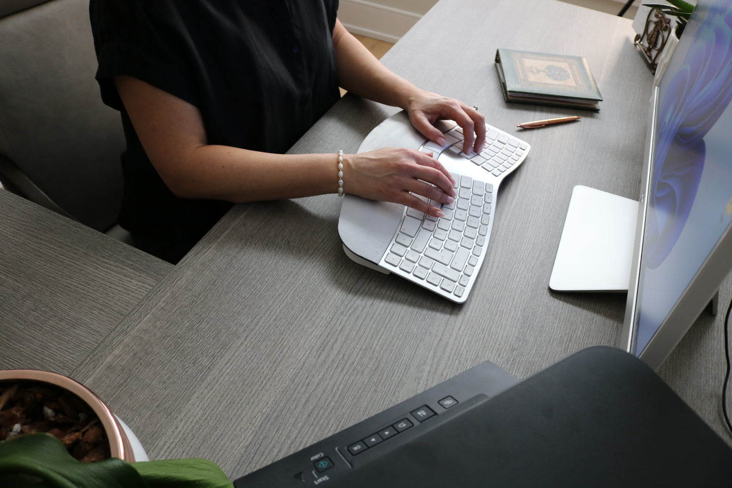 Sculpted Ergonomic Rechargeable Keyboard for Mac