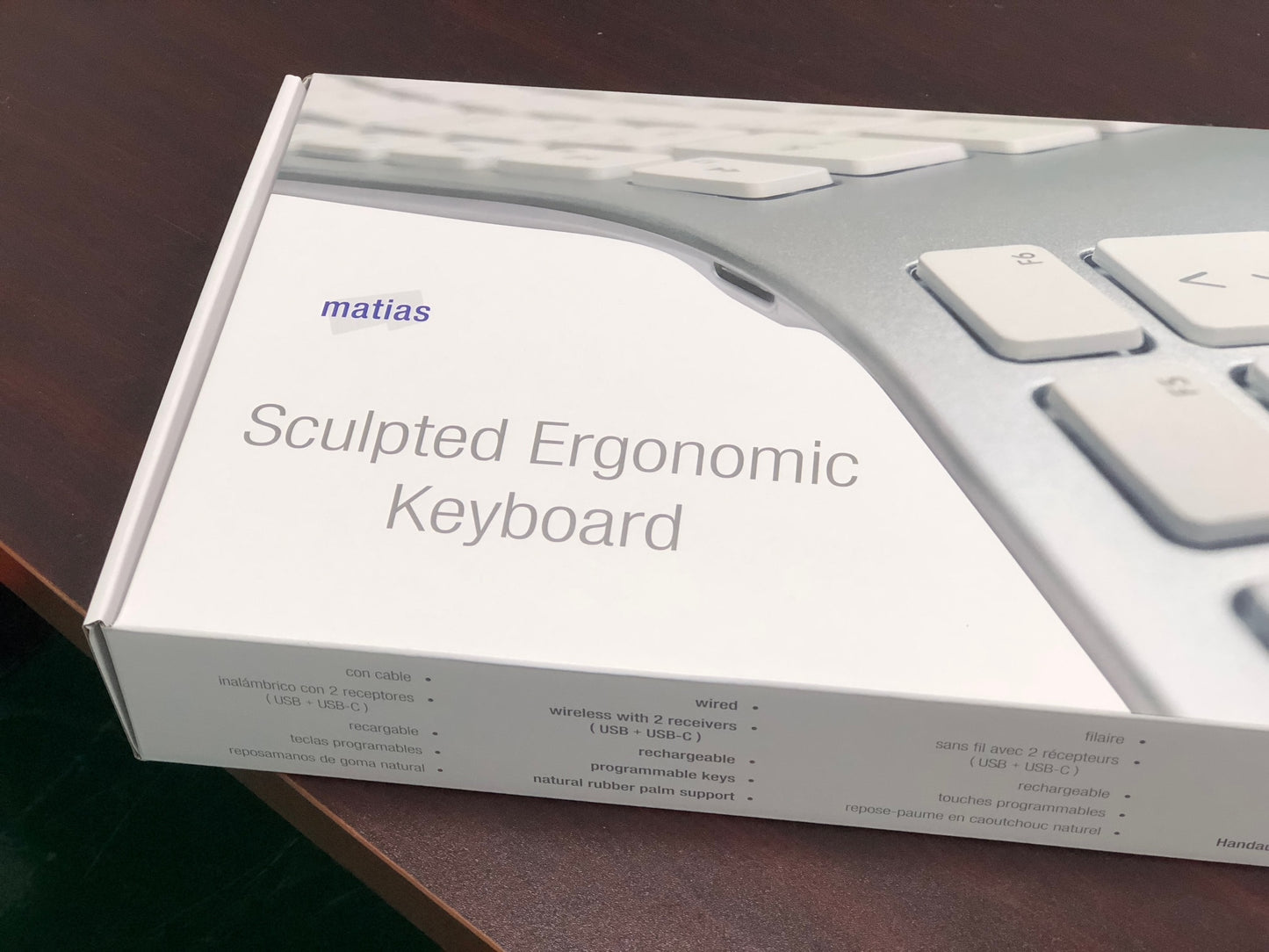 Sculpted Ergonomic Rechargeable Keyboard for Mac