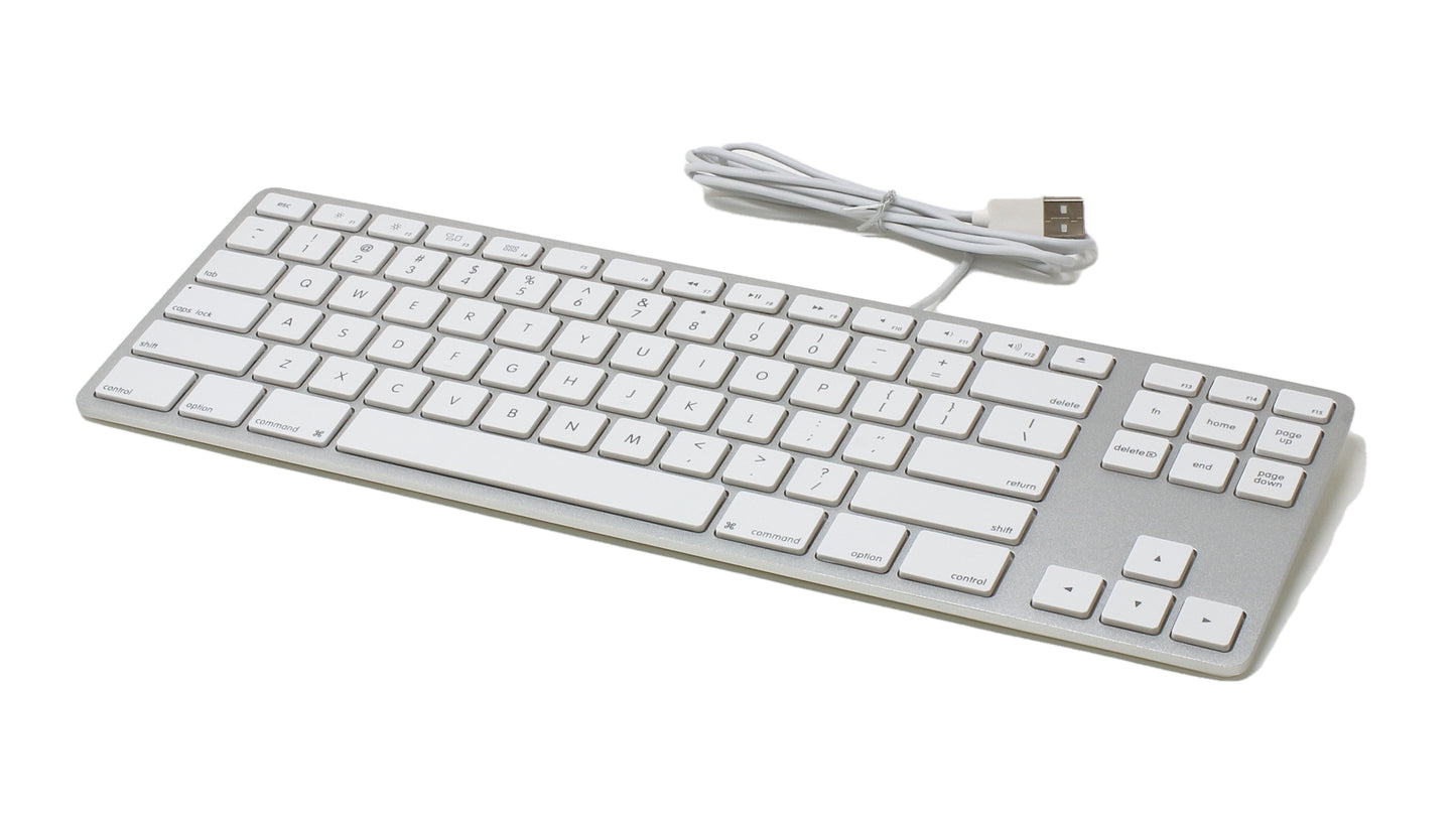 REFURBISHED Wired Aluminum Tenkeyless Keyboard for Mac - Silver