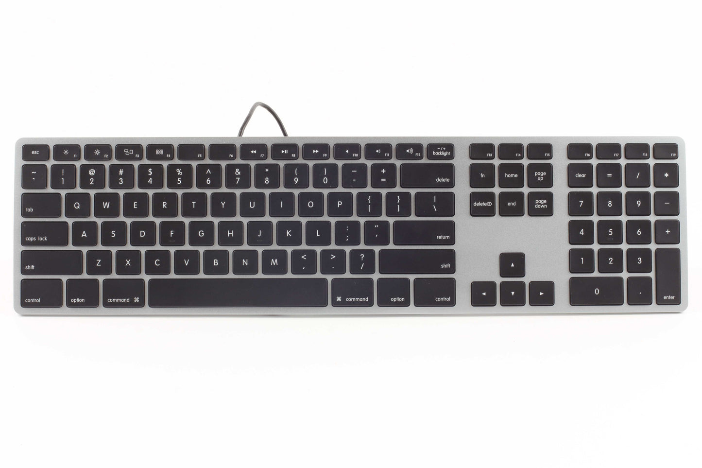 RGB Backlit Wired Aluminum Keyboard for Mac - Space Gray