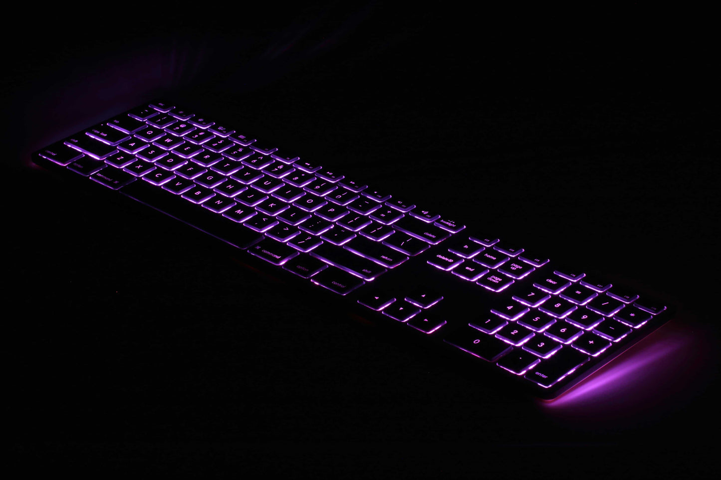 RGB Backlit Wired Aluminum Keyboard for PC - Black