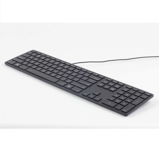 REFURBISHED RGB Backlit Wired Aluminum Keyboard for PC - Black