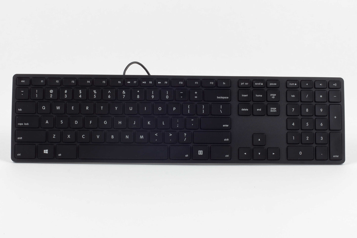 REFURBISHED RGB Backlit Wired Aluminum Keyboard for PC - Black