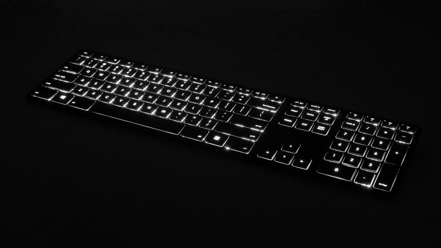 REFURBISHED Backlit Wireless Multi-Pairing Keyboard for PC