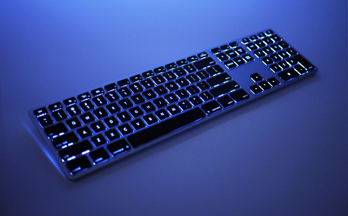 Backlit Wireless Aluminum Keyboard - Space Gray