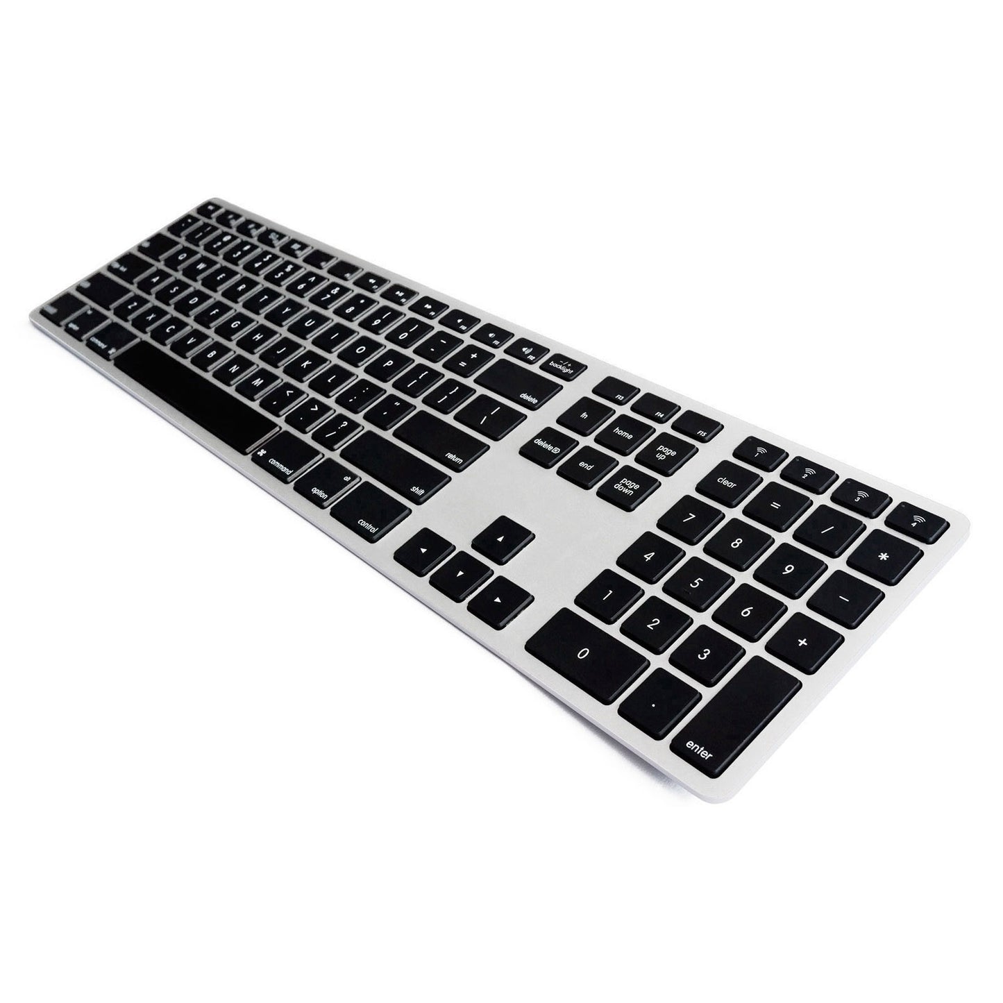 Backlit Wireless Aluminum Keyboard - Silver/Black